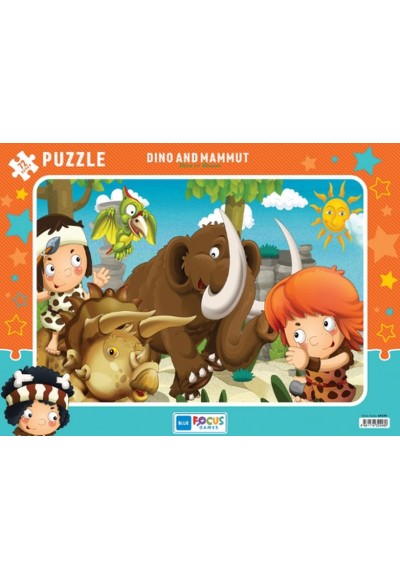 Blue Focus Dino And Mammut (Dino ve Mamut) - Puzzle 72 Parça