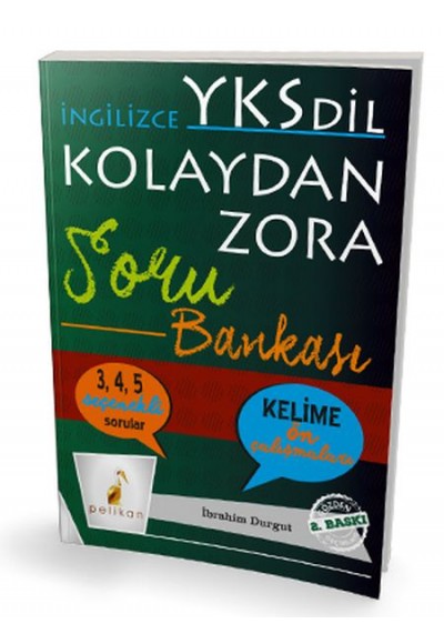 Pelikan YKS Dil İngilizce Kolaydan Zora Soru Bankası (Yeni)